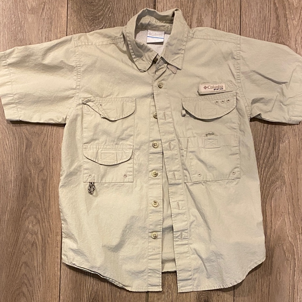 Columbia Kids Gray Button Down Shirt